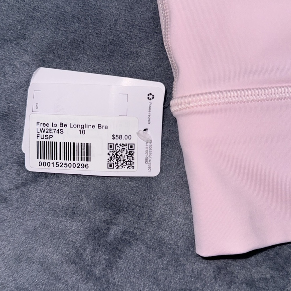 Lululemon Free To Be Bra *Long Line/Flush Pink-Size 10 - Picture 5 of 5